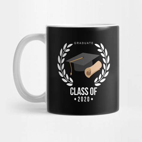 Senior Shirt Designs, Graduation Mug Ideas, Cotton T-shirt For Graduation, Gifts For High School Seniors, Cotton Crew Neck T-shirt For Graduation, Crew Neck T-shirt For Graduation Party, Customizable Crew Neck T-shirt For Graduation Gift, Senior Gift Ideas, Graduation Images