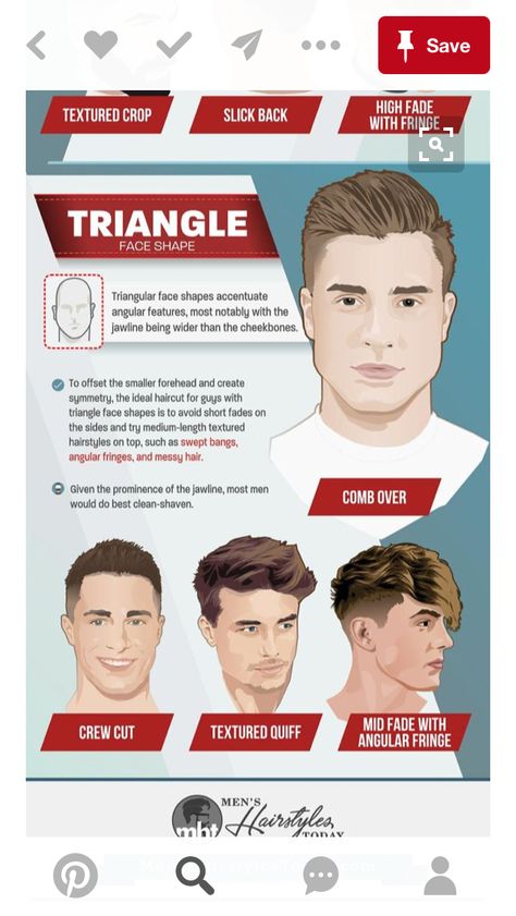 Triangle Face Shape, Male Face Shapes, Hair Tips For Men, New Men Hairstyles, Face Shape Hair, Triangle Face, Young Men Haircuts, Top Hairstyles For Men, Androgynous Hair