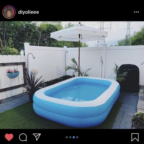 Outdoor Inflatable Pool Ideas, Backyard Inflatable Pool Ideas, Inflatable Pool Ideas Backyard Decor, Blow Up Pool Ideas Backyards, Inflatable Pool Ideas Backyard, Family Lounge Pool, Easy Set Pools, Small Patio Spaces, Beach House Garden