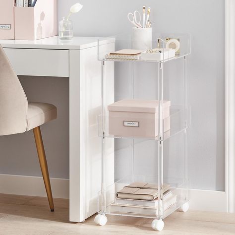 Hobby Storage, Bedside Units, Budget Furniture, Furniture Acrylic, Acrylic Furniture, Acrylic Storage, The Home Edit, Bedside Storage, Rolling Cart