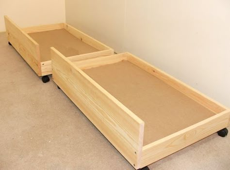 Diy Storage Under Bed, Clever Storage Ideas, Underbed Storage Drawers, Under Bed Drawers, Bed Storage Drawers, Dekorasi Kamar Tidur, Bed With Drawers, Tiny Bedroom, Clever Storage