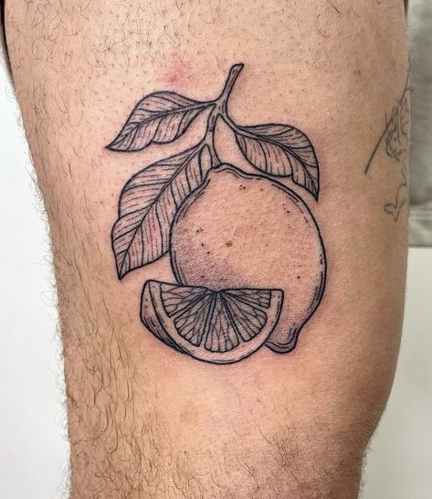 Lemon Nail Art, Lemon Tattoo, Lemon Nails, Fruit Tattoo, Books Open, Landscape Tattoo, London Tattoo, Gaming Tattoo, Just Ink