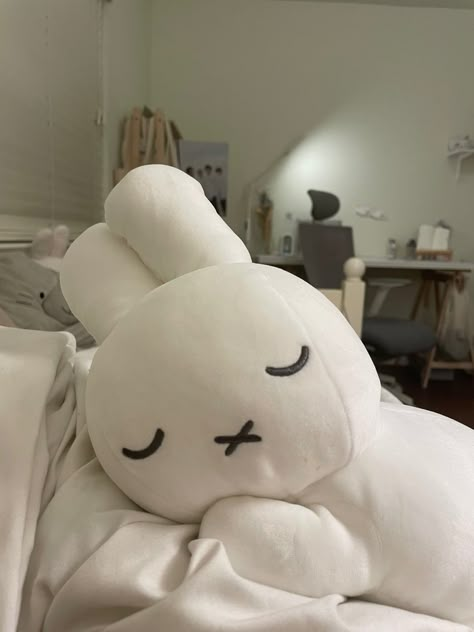 miffy plush plushie stuffed animal inspo inspiration cute wishlist Cute Wishlist, Miffy Plush, Dm Me, Stuffed Animal, Teddy Bear, Bed