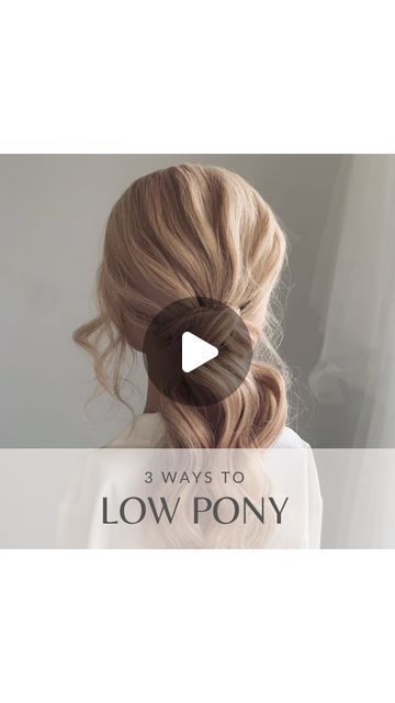 Low Pony Updo Tutorial, Low Pony With Volume, Low Pony Wedding Hairstyles, Low Pony Tailed Hairstyle, Pony Without Hair Tie, Simple Low Ponytail, Poni Hairstyle Simple, Bridesmaid Power Pony, Hairstyles With Topsy Tail Tool