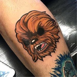 Chewbacca Tattoo Ideas, Chewbacca Drawing, Chewbacca Tattoo, Peter Mayhew, Movie Tattoos, Explore Tattoo, Star Wars Tattoo, Leg Sleeve, Book Tattoo