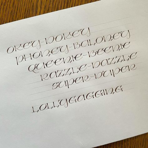 Pointed Pen Uncial, Pointed Pen Calligraphy, Lettering Challenge, Copperplate Calligraphy, Pretty Letters, Calligraphy For Beginners, Irish Quotes, Bullet Journal Lettering Ideas, Pointed Pen