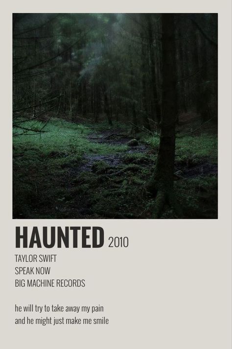 HAUNTED TRACK POLAROID TAYLOR SWIFT Haunted Speak Now, Taylor Swift Haunted, Taylor Swift 2010, Taylor Swift Discography, Taylor Songs, Vintage Music Posters, Taylor Swift Speak Now, Taylor Swift Music, Taylor Swift Posters