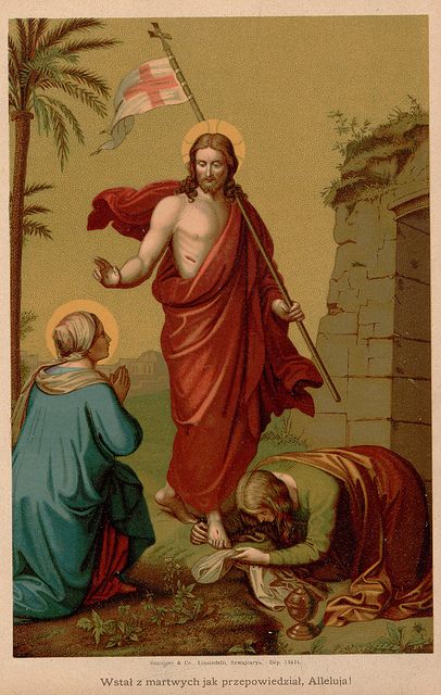 The Risen Christ with the Blessed Mother and Magdalene Holy Saturday, Images Of Christ, Immaculate Heart, Christ Is Risen, Christ The King, Jesus Painting, Jesus Resurrection, Jesus Christ Images, Heart Of Jesus