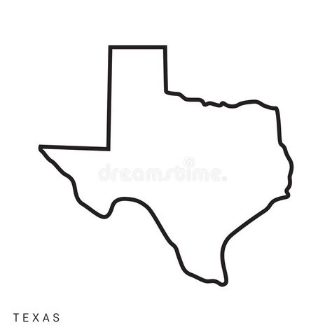 Texas Map Outline Vector Design Template. Editable Stroke stock illustration Texas State Drawing, Texas Outline Tattoo, Texas Drawings, Texas Coloring Pages, Outline Of Texas, Texas State Outline, Texas Outline, Jeans Drawing, Cartoon Map