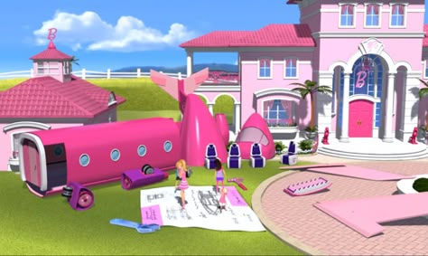 Barbie Dream House Bloxburg, Barbie Dream House Layout, Dream House Bloxburg, Barbie Mansion, Dream House Layout, Bloxburg Mansion, House Barbie, Bloxburg Home Ideas, Pink Interiors