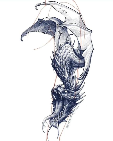 Jormungandr Tattoo, Black Dragon Tattoo, Dragon Tattoo Drawing, Crow Tattoo Design, Dragon Tattoo Sketch, Dragon Tattoo Ideas, Medieval Dragon, Marvel Tattoos, Mens Shoulder Tattoo