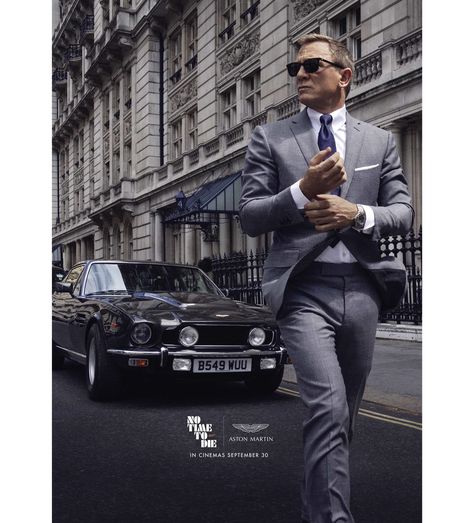 No Time to Die - James Bond 007 | Aston Martin | Aston Martin James Bond Omega Watch, James Bond Outfits, James Bond Suit, Bond Outfits, James Bond Daniel Craig, Bond Suits, New James Bond, Bond Style, James Bond Style