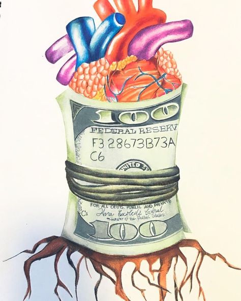 For the love of money is the root of all evil: which while some coveted after, they have erred from the faith, and pierced themselves through with many sorrows. Money Is The Root Of All Evil, Money Is Evil, Root Of All Evil, Concept Drawing, Concept Draw, Zelda Characters, Money, Drawings, Fictional Characters