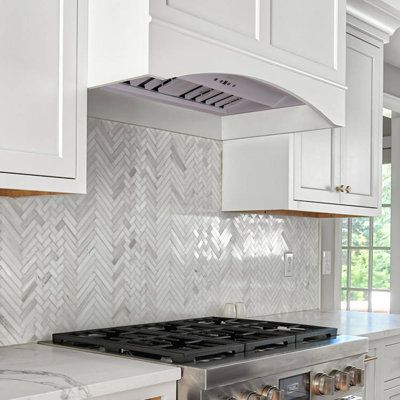 30" Insert range hood, ultra-quiet, powerful suction ducted kitchen vent hood with led lights, 3-speeds 600CFM Finish: Satin White | Akicon 30" 600 CFM Ducted Insert Range Hood Stainless Steel in White | 13.4 H x 30 W x 18.5 D in | Wayfair Cabinet Hood Vent, Vent Hoods Over Stoves, Range Hood Stainless Steel, Range Hood Insert, Pewter Green, Inviting Kitchen, Kitchen Vent Hood, Kitchen Environment, Kitchen Vent