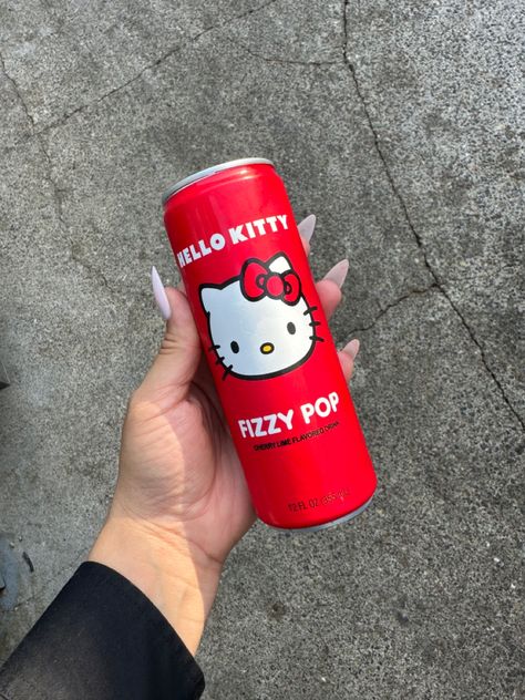 Hello Kitty Cherry, Japanese Soda, Raspberry Drink, Daily Aesthetic, Lime Soda, Flavored Drinks, Cherry Flavor, Sweet Cherries, Soft Drinks