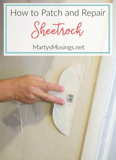 Step by step instructions on how to patch and repair sheetrocking, a must read for fixing holes, gaps and other imperfections in your walls! Spruce Garland, Sheetrock Repair, Grout Repair, Sheet Rock, Drywall Repair, Christmas Decorations Garland, Do It Yourself Projects, Home Repairs, Diy Home Improvement