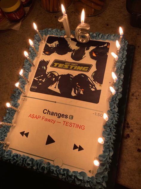 Asap Rocky Birthday, Spotify Cake, Album Cake, Drake Cake, Caramel Drinks, Surprise Birthday Decorations, Sweet Sixteen Birthday Party Ideas, Dessert Gifts, Birthday Babe