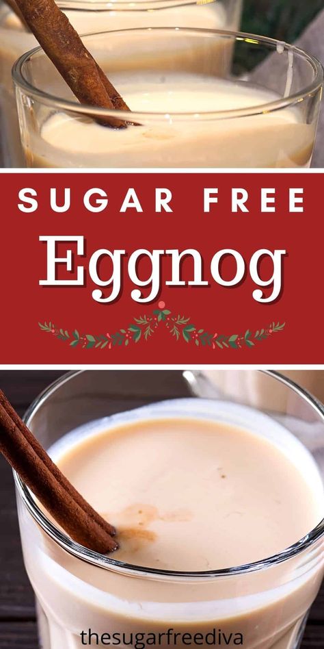 Sugar Free Eggnog, Sugar Free Eggnog Recipe, Eggnog Recipe Homemade, Spiked Eggnog, Homemade Eggnog, Sugar Free Pudding, Keto Holiday, Low Carb Drinks, Keto Christmas