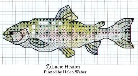 Catfish Cross Stitch, Salmon Cross Stitch, Crochet Trout Pattern Free, Cross Stitch Fish Pattern, Fish Cross Stitch Patterns, Fish Needlepoint, Fishing Cross Stitch, Fish Pixel Art, Fireman Quilt