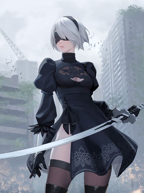 2b Nier Autómata, B Image, Costumes For Teens, Anime Titles, Nier Automata, Hd Backgrounds, Pose Reference Photo, Video Game Art, Phone Wallpapers