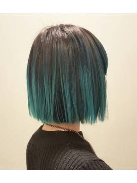 hair design Blue Hair Color Highlights, Dyed Bob, Bold Balayage, Short Blue Hair, Colorful Vibes, Blue Ombre Hair, Korean Short Hair, Black Hair Dye, Short Hair Trends