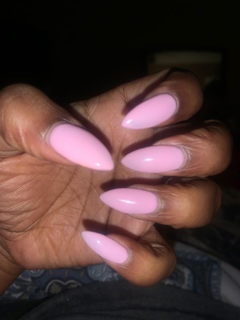 Pretty in pink! Shiny Pink Almond Nails, Glossy Pink Almond Nails, Bubble Bath Pink Almond Nails, Bright Pink Almond Shaped Nails, Baby Pink Almond Nails, Light Pink Almond Nails, Bubble Gum Pink Almond Nails, Hot Pink Almond Nails, Bubble Gum Pink Nails