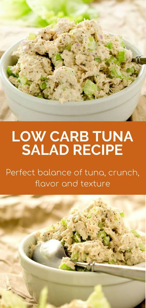 Healthy Low Carb Tuna Salad Recipe - This recipe offers a perfect balance of tuna, crunch, flavor and texture. You have to try it! There's no regrets. Low Carb Tuna Salad Recipe, Low Carb Tuna Salad, Tuna Salad Recipe Healthy, Healthy Tuna Salad, What Is Healthy Food, Slender Kitchen, Salad Diet, Healthy Tuna, Healthy Food Habits