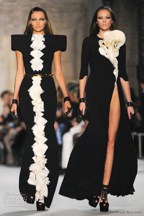 Black And White Dresses, 2012 Couture, Stephane Rolland, Beauty Design, Couture Wedding, White Dresses, Couture Gowns, Gorgeous Gowns, Elie Saab