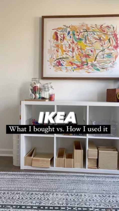 Nicole, M.Ed. - Playroom Inspo’s Instagram profile post: “IKEA (Playroom) Storage Favorites ✨ Happy Friday! I wanted to share how we use a few of our favorite items from IKEA. Check it out and be…” Kallax Playroom Ideas, Pahl Ikea, Ikea Playroom Storage, Ikea Kallax Playroom, Toy Organization Ideas, Kallax Storage, Toddler Toy Storage, Storage Divider, Ikea Book