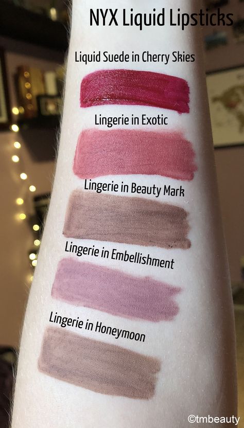 NYX Liquid Lipstick Swatches Nyx Smooth Whip, Nyx Liquid Lipstick, Liquid Lipstick Swatches, Beauty Mark, Lipstick Swatches, Makeup Swatches, Liquid Lipstick, Skin Makeup, Nyx