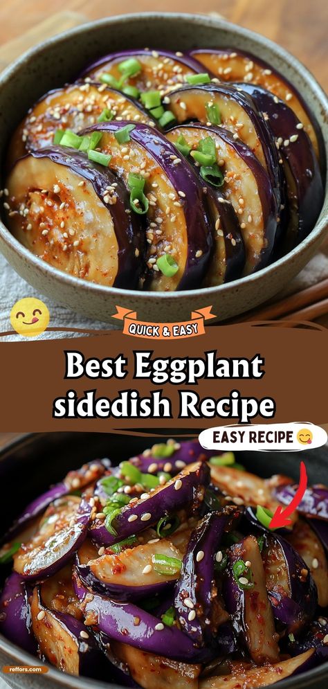 Simple yet flavorful, this Eggplant Side Dish is a versatile addition to any meal. Lightly seasoned and cooked to perfection, it’s a veggie lover’s dream. #EggplantLovers #HealthySides #VegetarianDish Simple Eggplant Recipe, Eggplant Side Dishes, Eggplant Recipes Easy, Chicken Cake, Eggplant Recipe, Korean Side Dishes, Weekend Meals, Eggplant Recipes, Creamy Mashed Potatoes