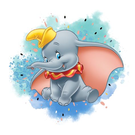 Dumbo Watercolor, Dumbo Cartoon, Baby Elephant Cartoon, Dumbo Birthday, Dumbo Birthday Party, Dumbo Elephant, Dumbo Disney, Elephant Cartoon, Elephant Clipart