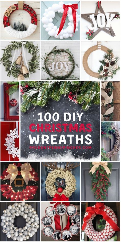 100 Cheap and Easy DIY Christmas Wreaths #Christmas #ChristmasDecor #Holiday #ChristmasWreaths #ChristmasDecorations Christmas Diy Wreaths, Diy Christmas Garland, Easy Diy Wreaths, Wreaths Christmas, Diy Christmas Wreaths, Diy Wreaths, Wreath Diy, Easy Christmas Diy, Best Diy