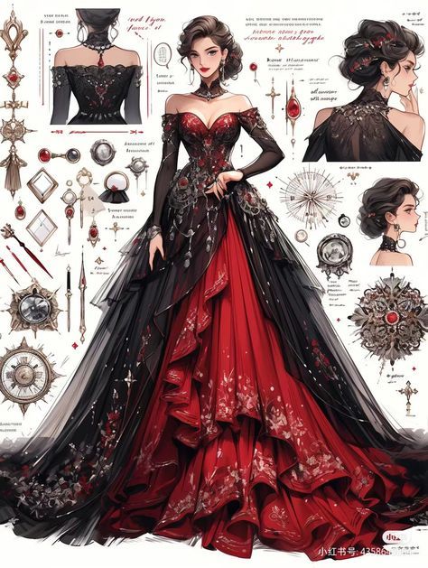 Fanfic Ideas, Dreamy Gowns, Dress Design Drawing, Design Moda, Old Fashion Dresses, Dress Idea, Fashion Drawing Dresses, Dress Design Sketches, Fashion Illustration Dresses