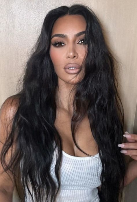 Kim Long Hair, Kim K Black Hair, Kim K Wavy Hair, Kim Kardashian Black Hair, Kim Kardashian Long Hair, Kim Kardashian Short Hair, Kim Kardashian Hair, Wet Look, Kim K