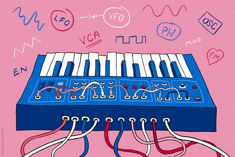 Synthesizer Illustration, Music Production Equipment, Cadiz Spain, Analog Synthesizer, Polaroid Photography, Art Beat, Trip Hop, Cool Wallpapers Cartoon, Cadiz