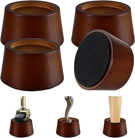 KOIKEY Furniture Raisers Bed Risers - 2 Inch Wooden Circle Heavy Duty Furniture Height Extenders Lifts for Sofa Couch Desk Chair Table Base Raising Space, Convenient Store and Cleaning, Pack of 4 : Amazon.ca: Home Couch Desk, Bed Raisers, Walnut Wood Furniture, Convenient Store, Furniture Risers, Bed Risers, Wooden Circle, Water Bed, Chair Table