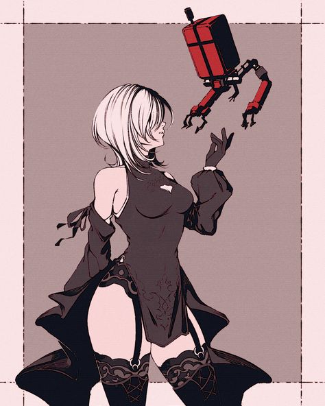 2b Fanart, Nier Characters, Nier Automata A2, Witcher Monsters, Nier Reincarnation, Characters Poses, 2b And 9s, Yorha 2b, Nier 2b