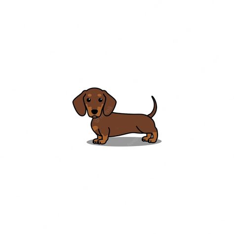 Drawing Ideas Easy Simple, Simple Dog Drawing, Easy Dog Drawing, Dog Sketches, Cartoon Dog Drawing, Arte Dachshund, Dachshund Drawing, Dachshund Cartoon, Dog Drawing Simple