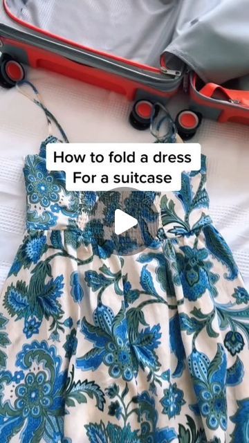 The Folding Hacks on Instagram: "Drop a ❤️ if this is helpful! How to quickly fold dress 📚 #foldingclothes #organize #storagehacks #folding #foldinghacks" How To Fold Clothes In Suitcase, Dress Folding Ideas, The Best Way To Pack A Suitcase, Folding A Dress For Travel, How To Roll Dresses For Packing, Folding Long Dresses, How To Fold Nightgowns, Folding Clothes To Save Space In Luggage, How To Fold Dresses For Travel