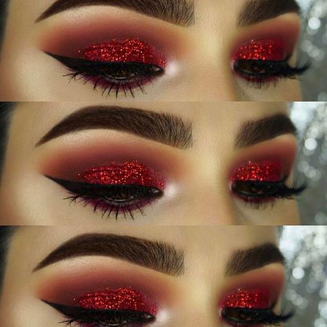 Rent Angel Makeup Ideas #1 Make Up Yeux, Make Up Gold, Revolution Eyeshadow, Red Eye Makeup, Mekap Mata, Day Makeup Looks, Halloween Fest, Holiday Makeup Looks, Valentines Day Makeup