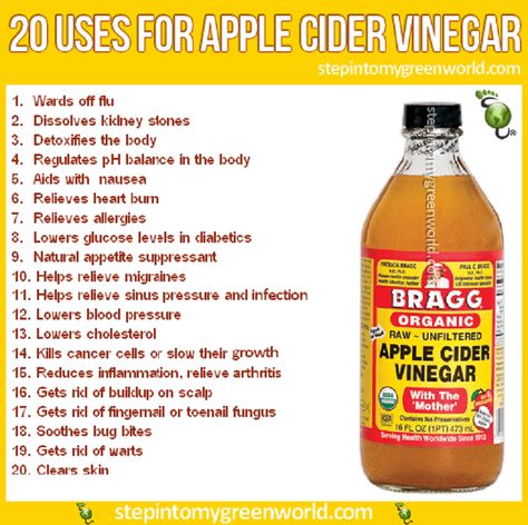 20 Uses for apple cider vinegar... Uses For Apple Cider, Apple Cider Vinegar Uses, Braggs Apple Cider, Apple Cider Vinegar Remedies, Cider Vinegar Benefits, Braggs Apple Cider Vinegar, Vinegar Benefits, Apple Cider Vinegar Benefits, Raw Apple Cider Vinegar