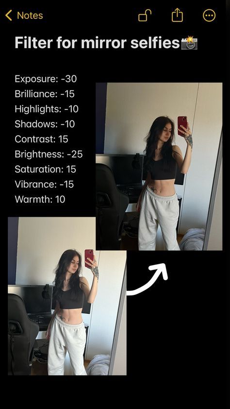 Mirror Pic Filter, Selfie Photo Editing, How To Take A Good Mirror Pic, Selfie Filter Iphone, Filter For Mirror Selfie, Mirror Photo Editing, Filter Presets Iphone, How To Take Good Mirror Selfie, Mirror Selfie Editing