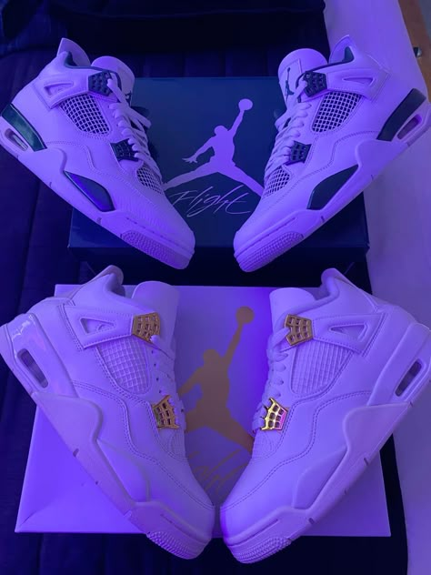 #jordan #jordan4 #sneakers #sneakerhead #shopping #shoes #gold #green #greenshoes #sneakersaddict #sneakersnike #jordan ##white Air Jordan 4 Custom, Jordan’s Aesthetic, Jordan 3s Outfit, Jordan 4 Aesthetic, Shoes Nike Aesthetic, Air Jordans Women Outfit Style, Shoes Aesthetic Nike, Jordan 4 Fits, Retro 4 Jordans