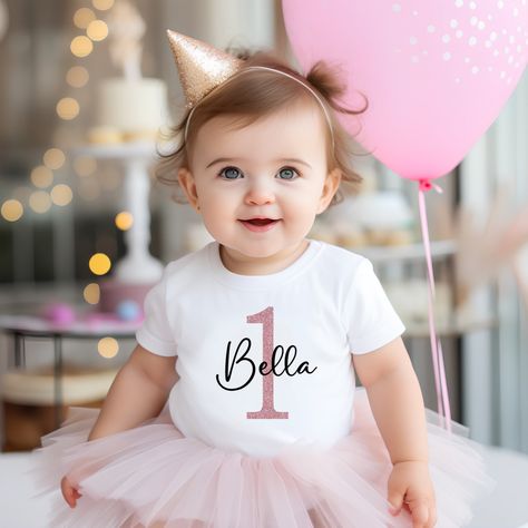 1st Birthday Onesie, 1st Birthday Outfit Girl, Baby Cake Smash, 1st Birthday Outfit, 1st Birthday Gifts, Cake Smash Outfit, 1st Birthday Outfits, Birthday Tshirts, Baby Vest