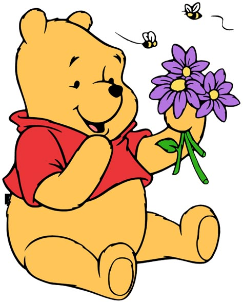 Pooh Bear Characters, Winnie The Pooh Tattoos, Winnie Poo, Forest Drawing, Disney Toms, Smelling Flowers, Winnie The Pooh Pictures, Winnie The Pooh Friends, Famous Cartoons