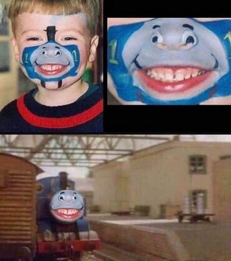 Thomas The Tank, Thomas The Tank Engine, School Memes, 웃긴 사진, Retro Humor, Memes Humor, Humor Memes, Disney Memes, Animal Jokes