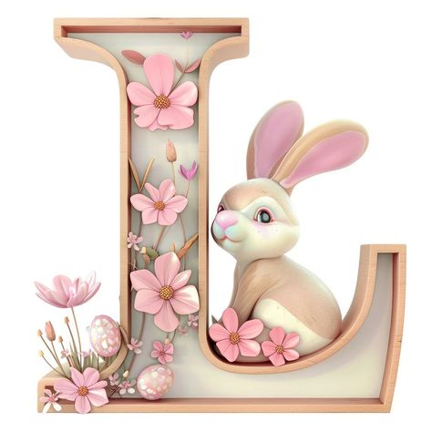 Easter letter L flower easter plant. | free image by rawpixel.com / Busbus L Letter Images, Letter E With Flowers, Letter L With Flowers, Baby Album Design, Flower Alphabet Trend, Flower Fairy Alphabet, Easter Plants, Bullet Stickers, Alphabet Letters Clipart