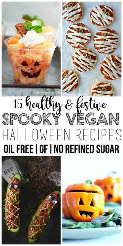 Vegan Halloween Treats Easy, Dairy Free Halloween Appetizers, Gluten Free Halloween Appetizers, Vegetarian Halloween Food Ideas, Vegan Halloween Appetizers, Vegan Halloween Dinner, Dairy Free Halloween Recipes, Gluten Free Halloween Recipes, Vegan Halloween Desserts