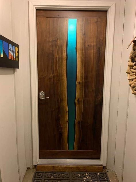 Epoxy Door, Resin Door, Woods Design, Resin And Wood Diy, Custom Barn Doors, Home Door Design, Door Sliding, Backyard Pavilion, Door Design Interior